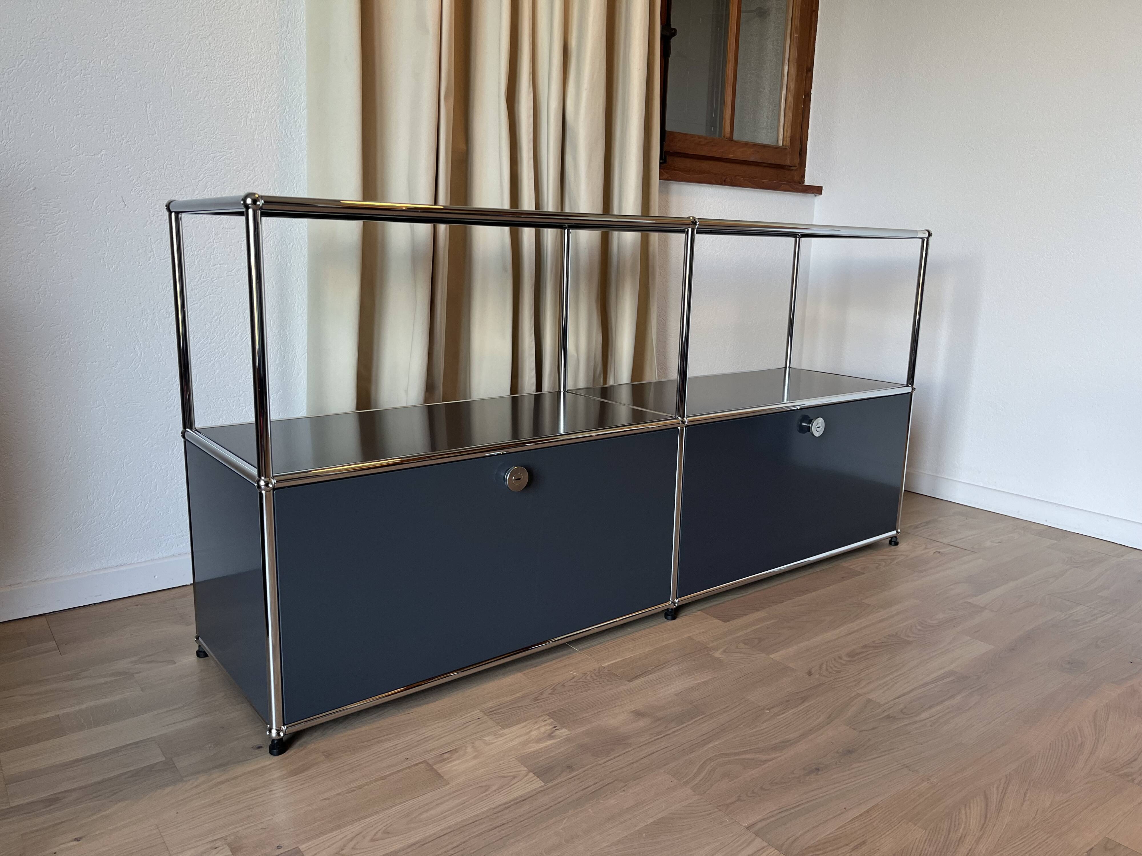Commode USM Haller en Gris Anthracite (dernières générations) | Selency