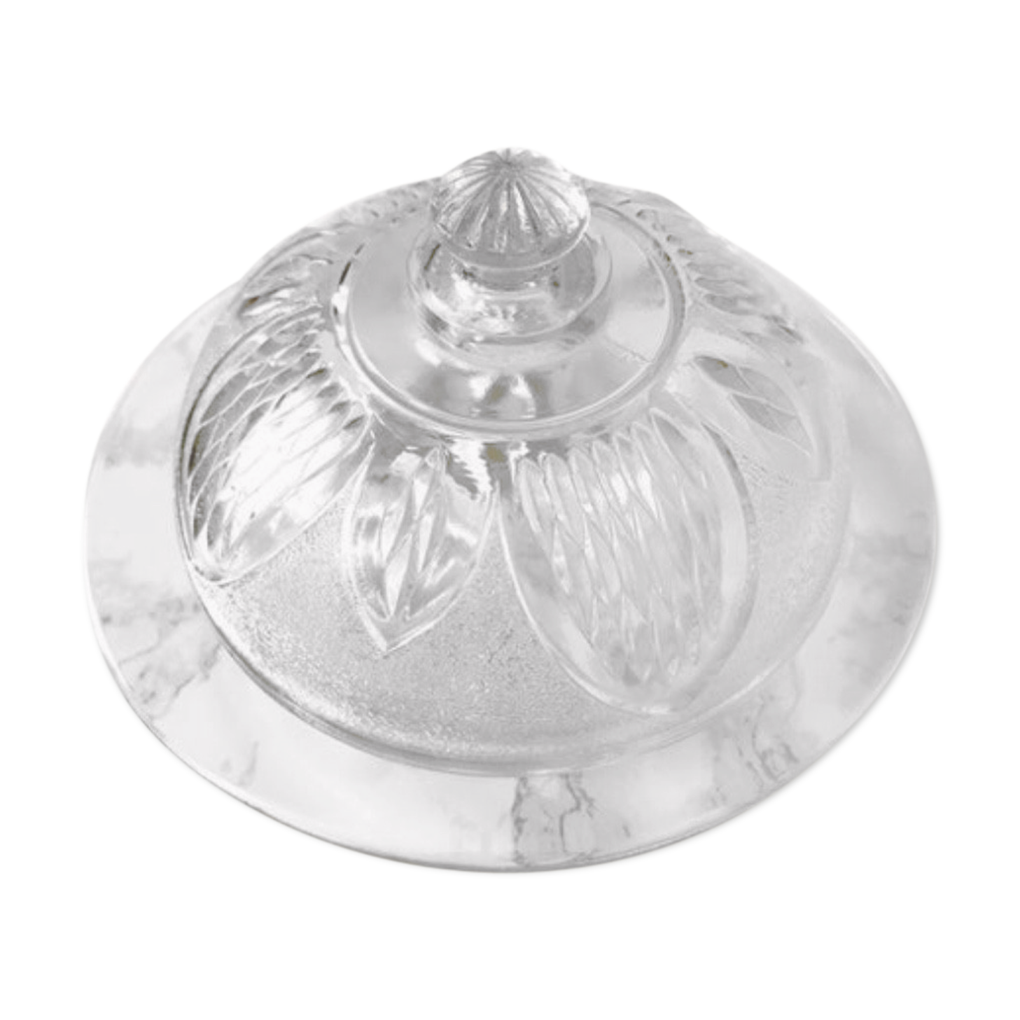 Round vintage butter dish