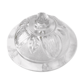 Beurrier  vintage rond et couvert en verre moulé