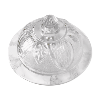 Round vintage butter dish