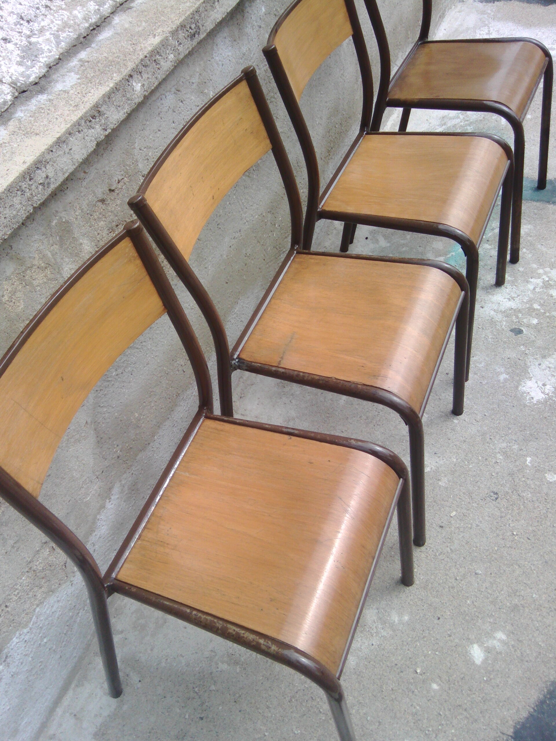 4 Mullca vintage school chairs
