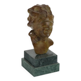 Sculpture ancienne en bronze Giuseppe Renda, déesse, XX Century