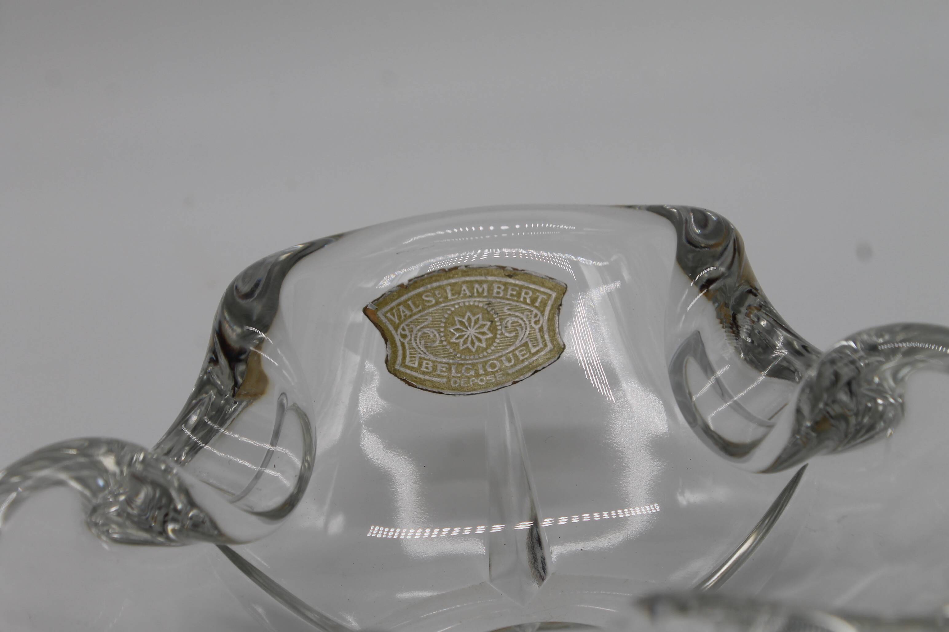 Cendrier ou vide-poche en cristal du Val Saint-Lambert