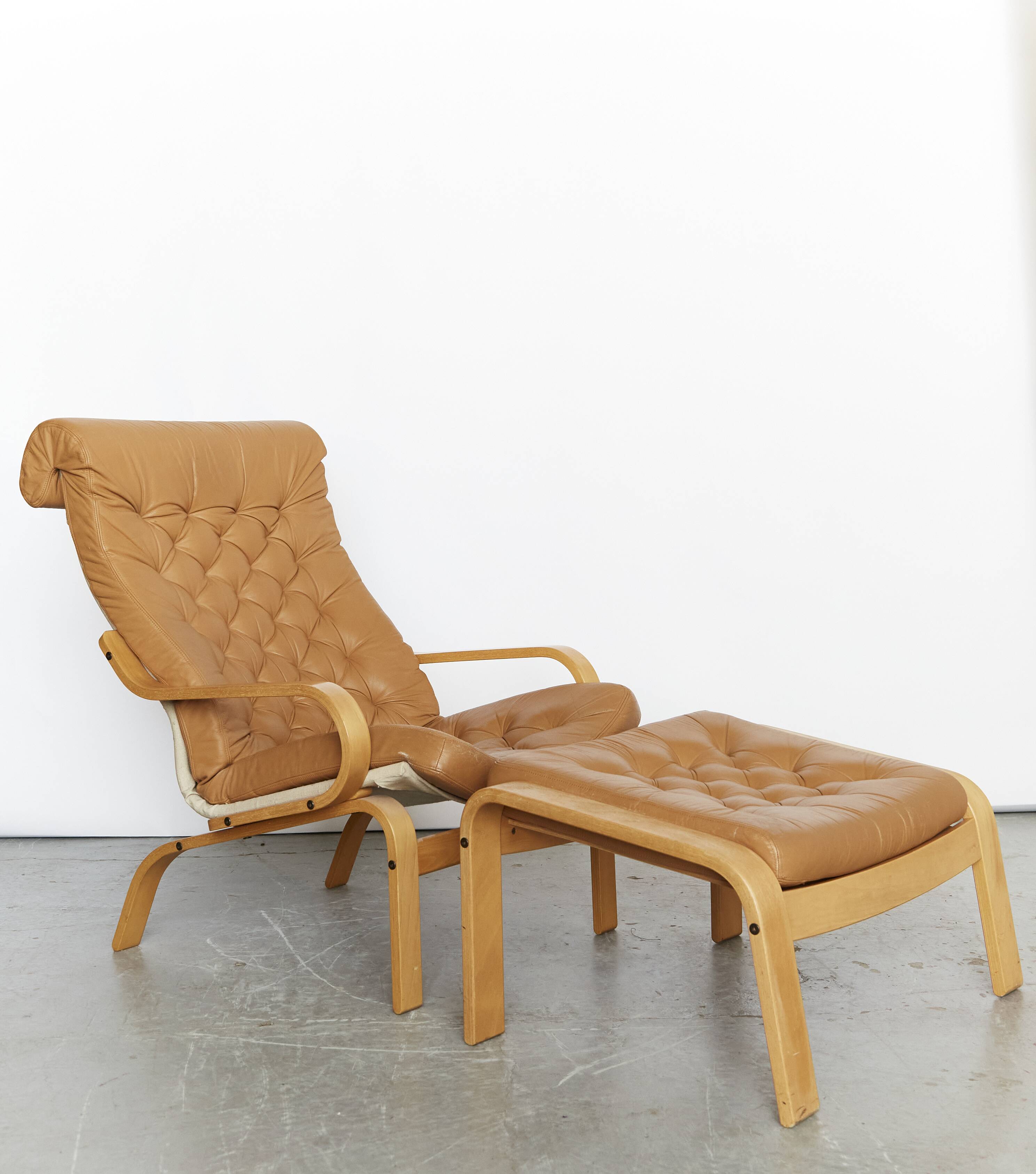 Nobuo Nakamura Armchair and Pouf 'Poem' for IKEA, 1977