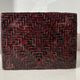 Vintage Chinese rectangular box in woven and lacquered bamboo