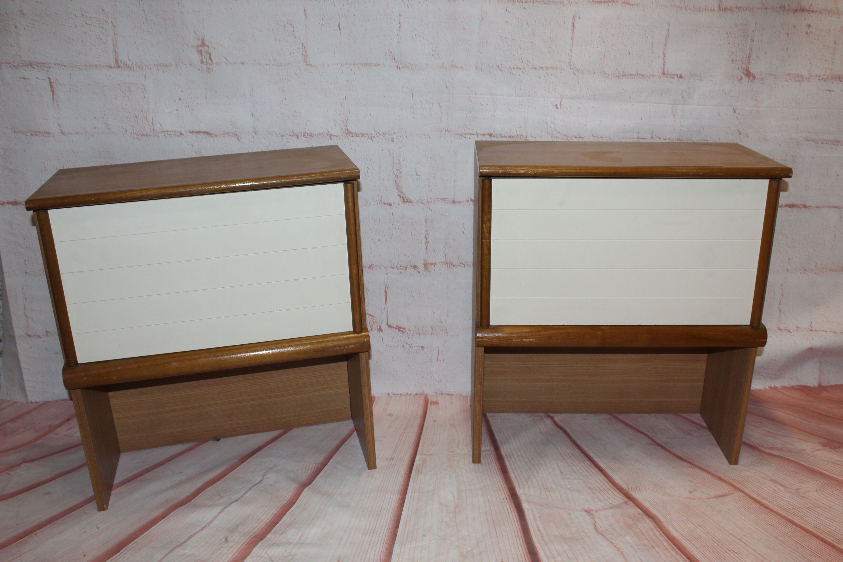 Vintage design bedside tables 70s