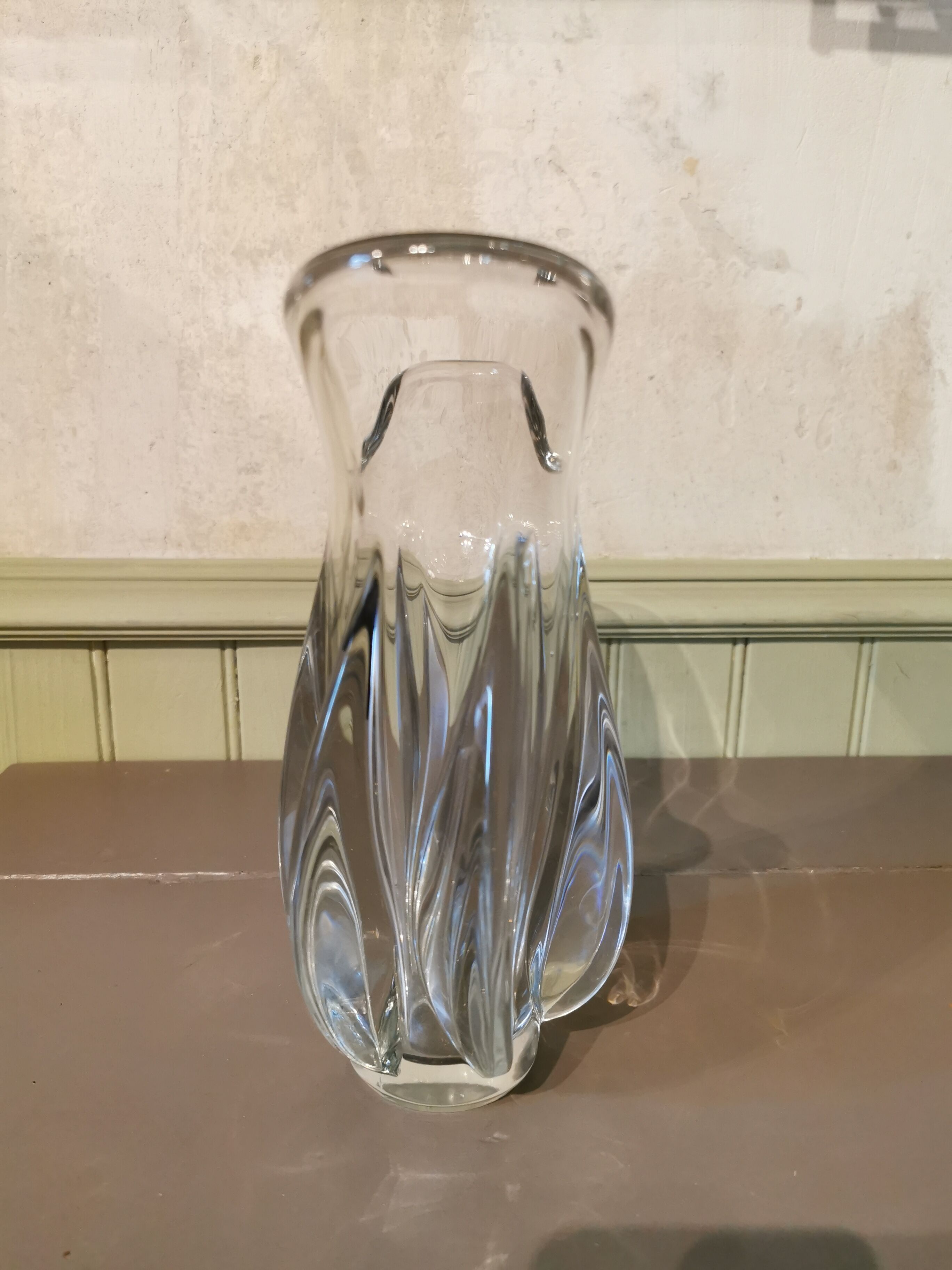 Vintage crystal vase Vannes le Chatel