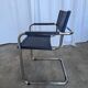 Vintage Mart Stam Style S34 Chair: Blue Leather, Bauhaus Office Armchair