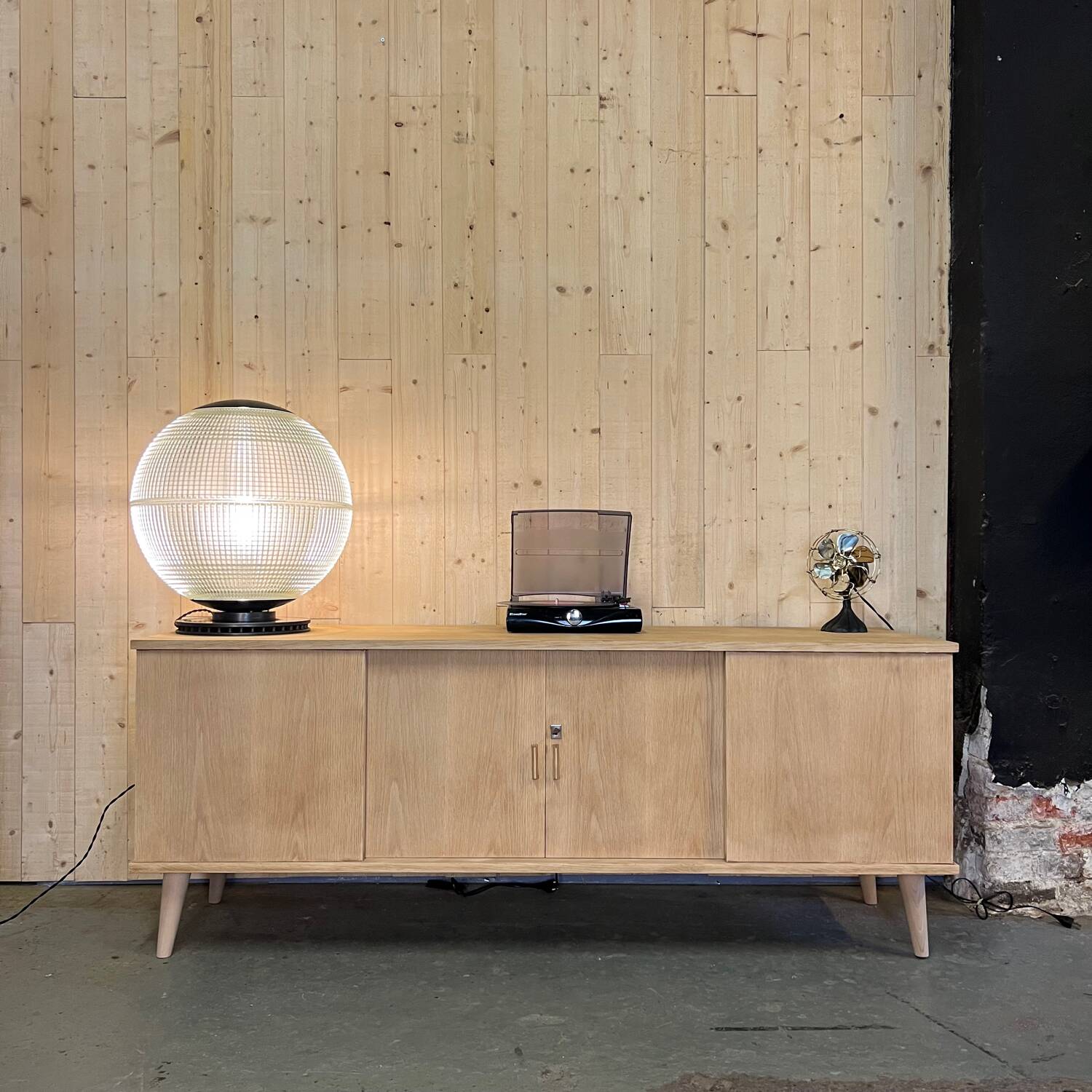 Scandinavian vintage hi-fi tv cabinet