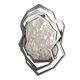 Pair of brushed metal and rock crystal wall lights. Contemporary.