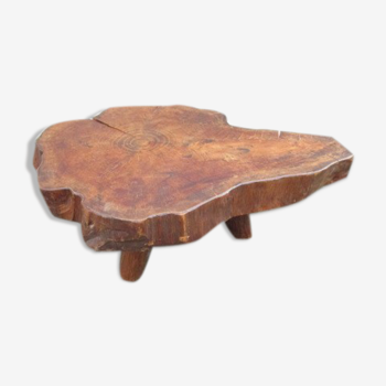 Wooden-brutalist-vintage coffee table