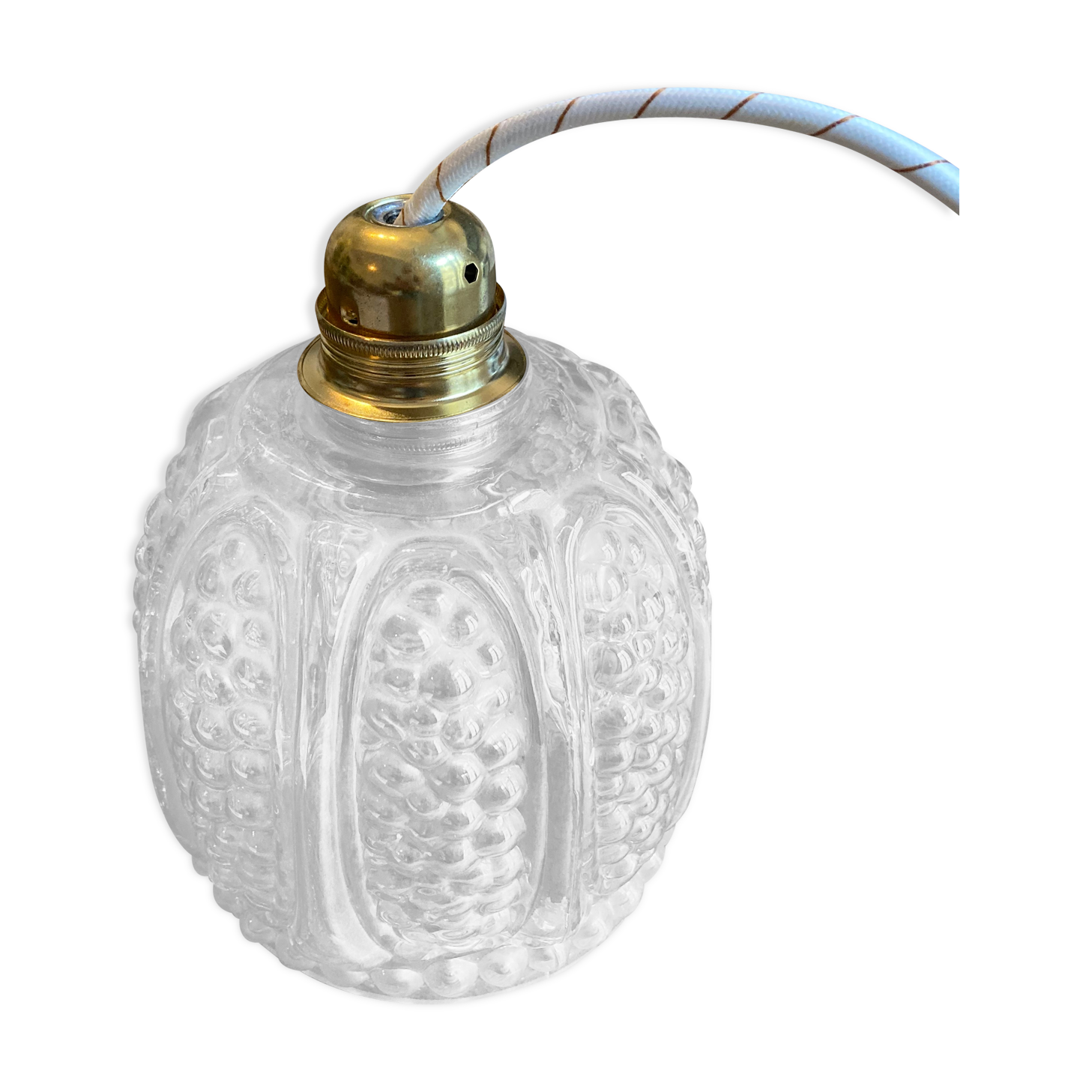 Golden vintage globe pendant lamp