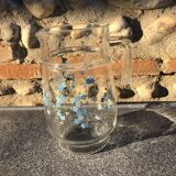 Pitcher small blue flowers Veronica Luminarc Arcoroc