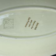 Two serving dishes and a gravy boat model las palmas in fine earthenware salins france vintage