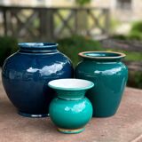 Blue ceramic vase