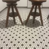 Pair of vintage tripod stools