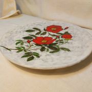 Vintage glazed ceramic cake plate signed ZINGARO - Italy 1960s