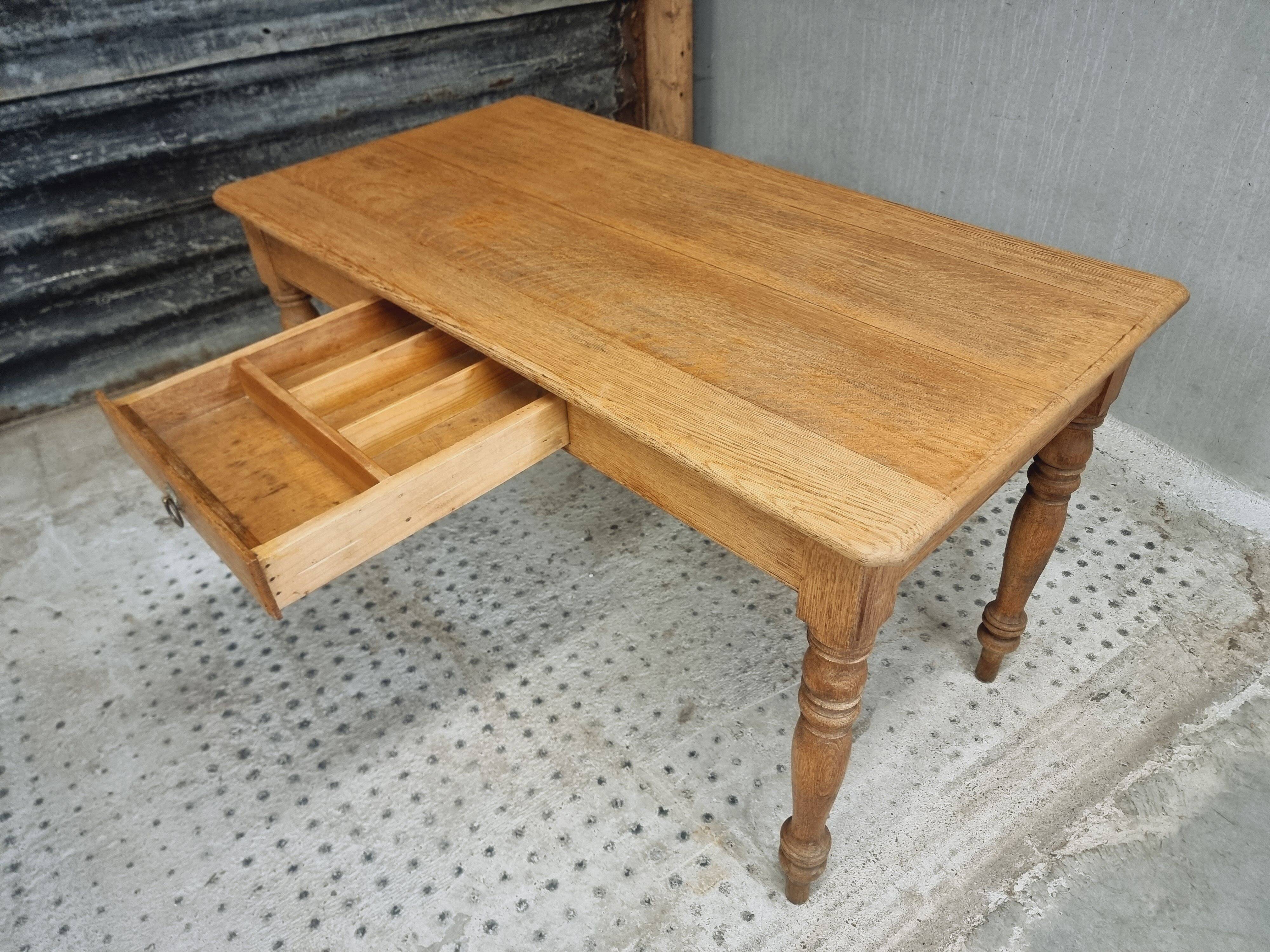 Antique oak table dining table kitchen table 69 x 130 cm