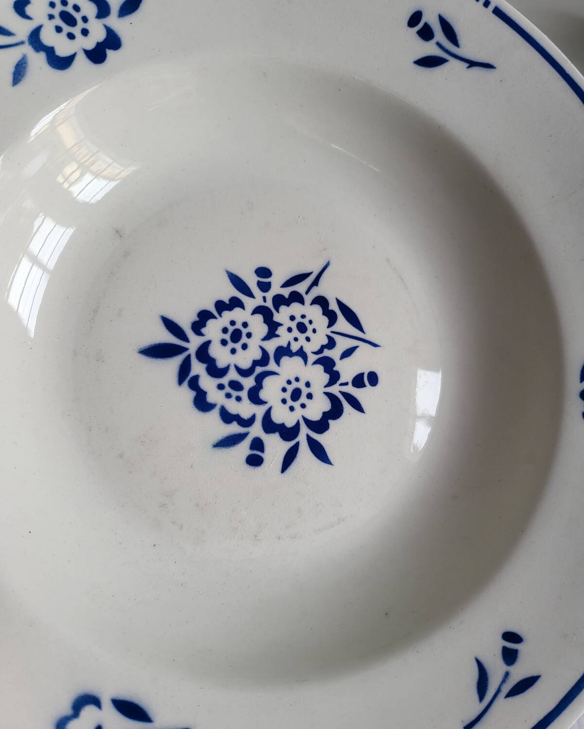 4 Deep Plates in earthenware Moulin des Loups & Hamage model Lucien