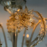 Venetian chandelier in gilded Murano glass, 10 light arms, circa 1920.