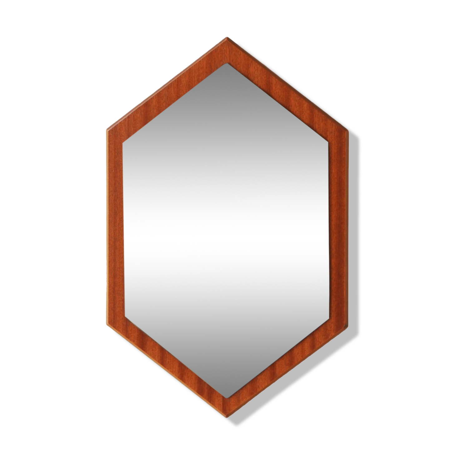 Teak diamond mirror - Scandinavian