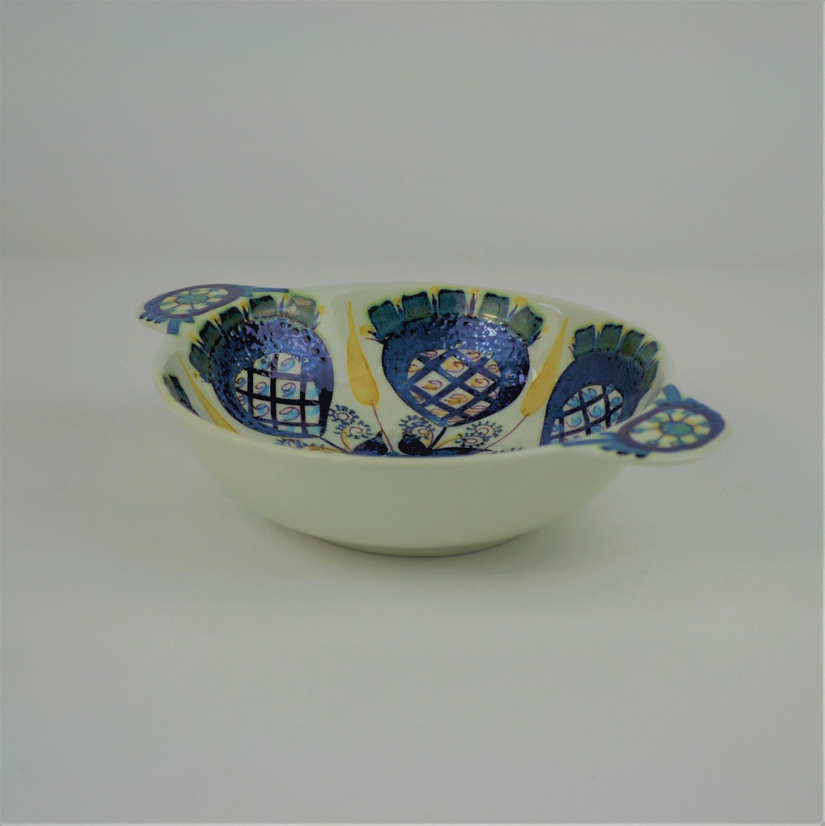 Round dish with tiled handle Tenera series by Marianne Johnson for Royal Copenhagen