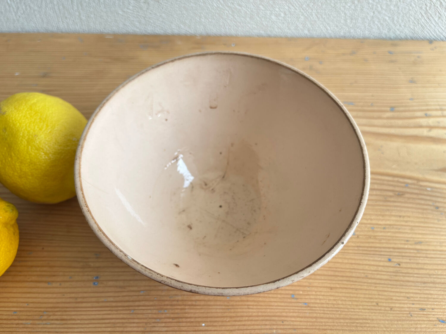 Old earthenware bowl Digoin Sarreguemines