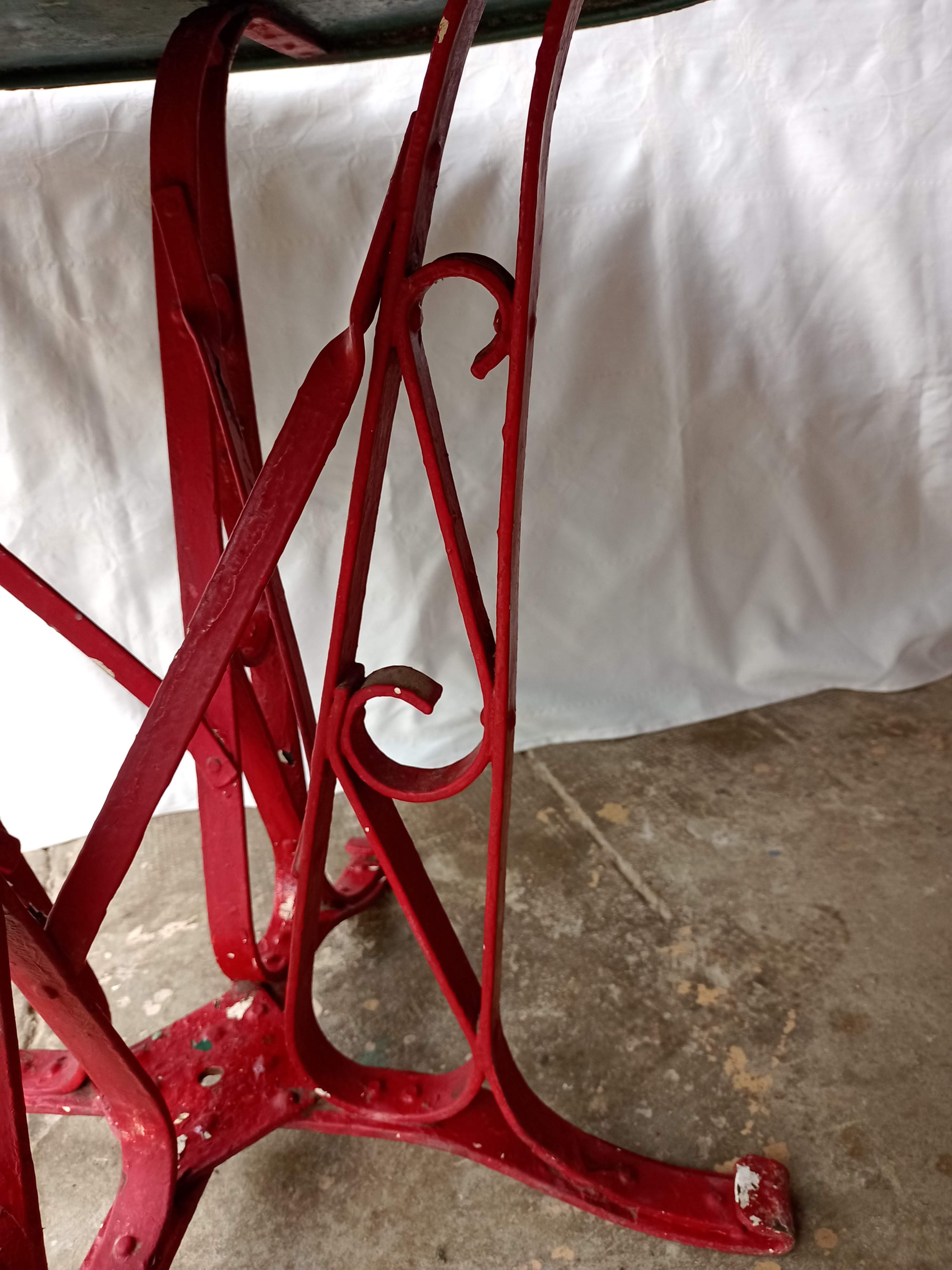 Eiffel style riveted metal garden table