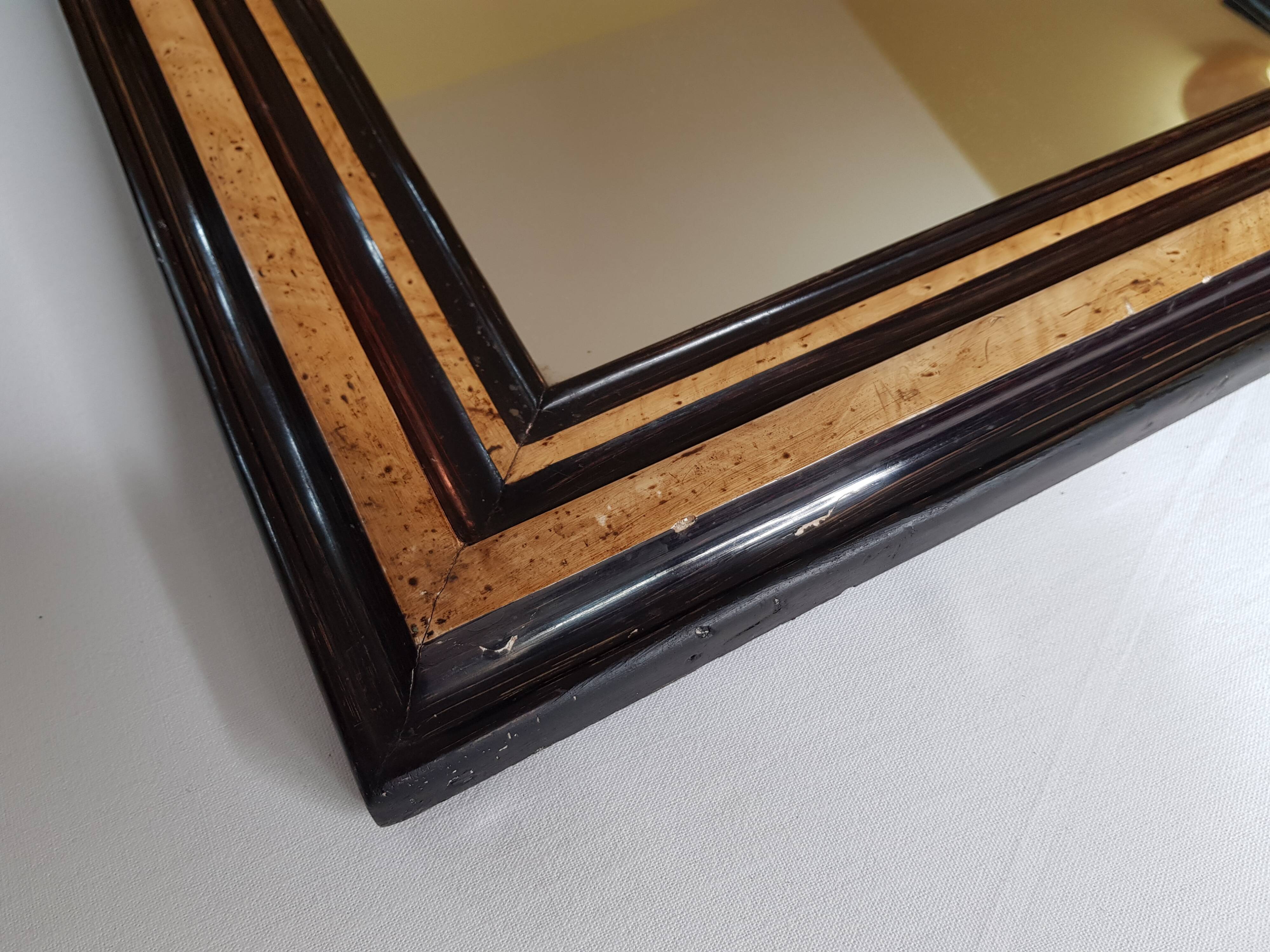Miroir vintage de style Louis Philippe 50 cm x 40 cm