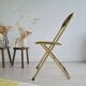 Chaise pliante ancienne velours vert