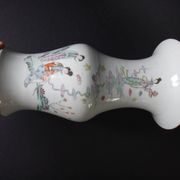 Ancient vase balustre Chinese porcelain china poeme brand Qing XIX