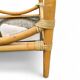 Table d'appoint en bambou et plateaux en verre