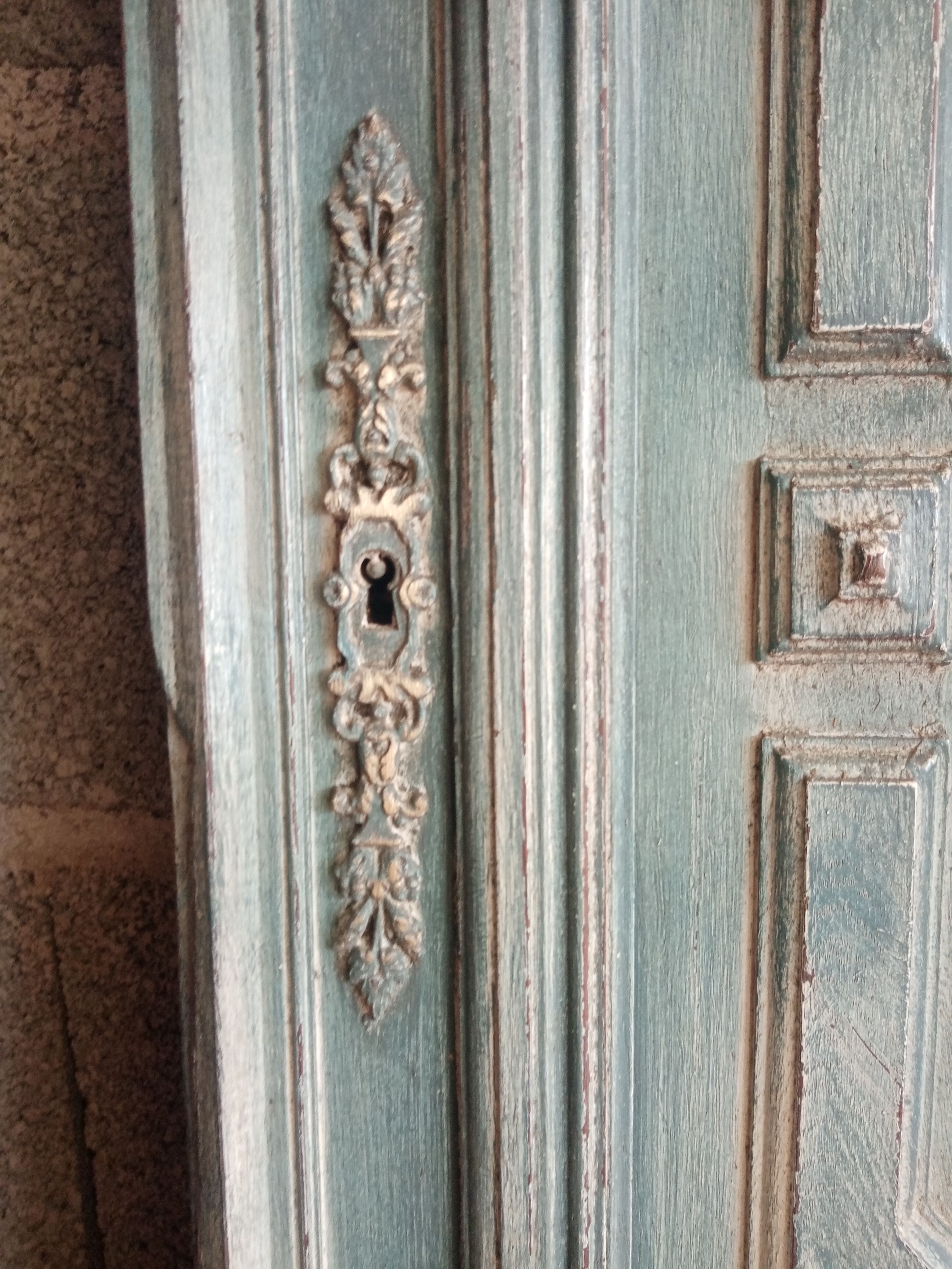 Ancienne porte patinée 64,5 x 59 cm