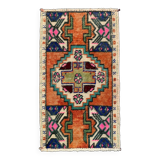 Small Vintage Turkish Rug 81x46 cm, Short Runner, Tribal, Shabby, Mini Carpet