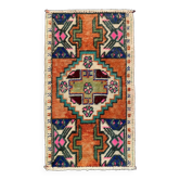 Small Vintage Turkish Rug 81x46 cm, Short Runner, Tribal, Shabby, Mini Carpet
