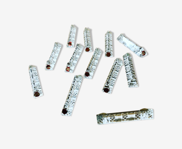 Lot de 12 portes couteaux en cristal