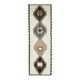 Vintage Turkish Oushak Handmade Cotton White Wool Runner 108x326