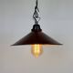 Industrial Dark Red Enamel Factory Pendant Lamp, 1960s