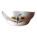 Salins France salad bowl with yellow flower decoration