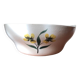 Salins France salad bowl with yellow flower decoration