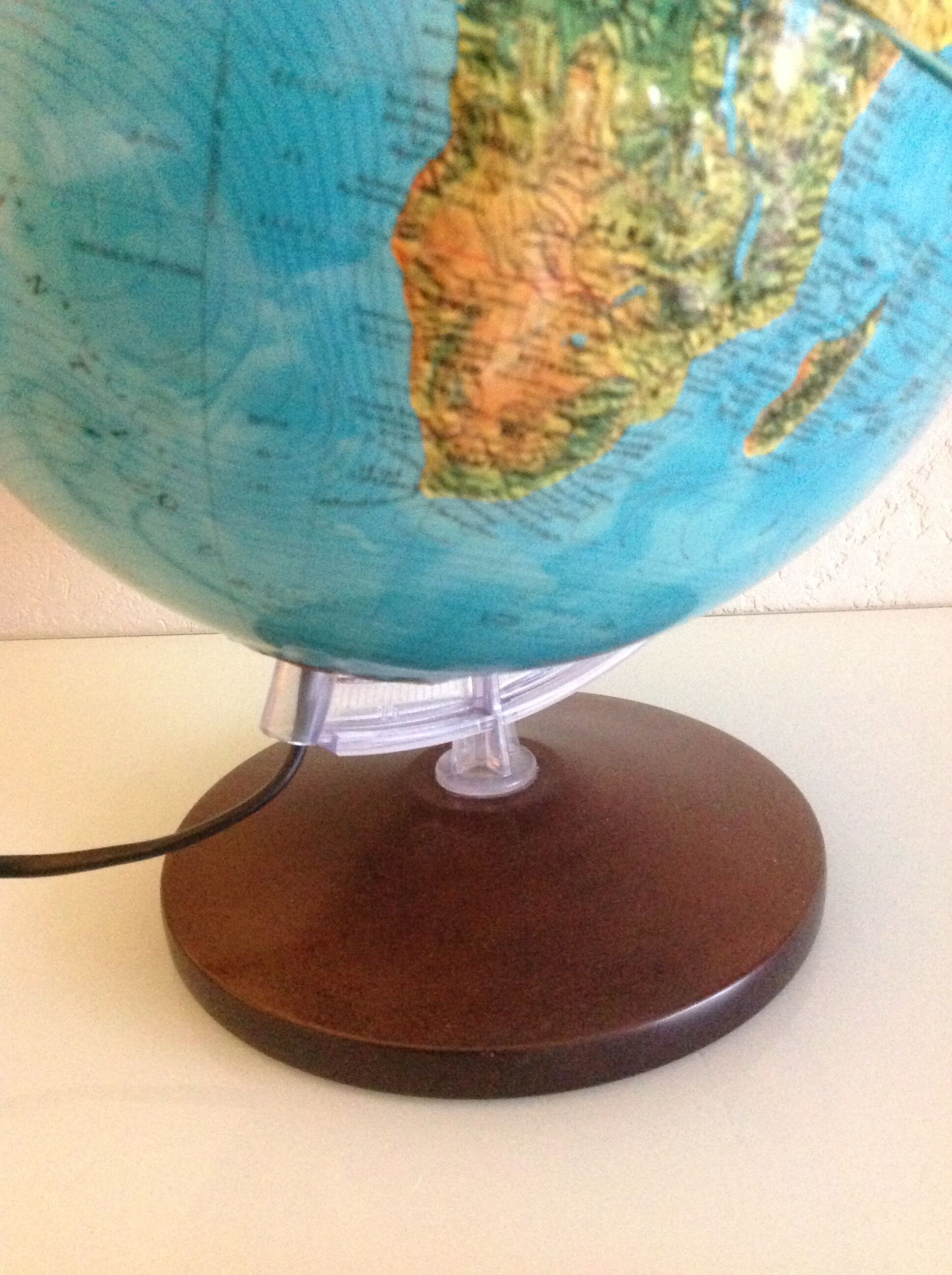 Globe in bright relief Rico Italy vintage 60s-70s