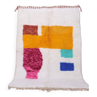 Tapis beni ouarine coloré fait main traditionnel 250cmx150cm