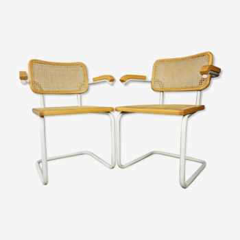 Paire de fauteuils Cesca B64 design Marcel Breuer