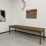 Table de ferme "Dark Brown" en chêne massif 300 X 90 cm