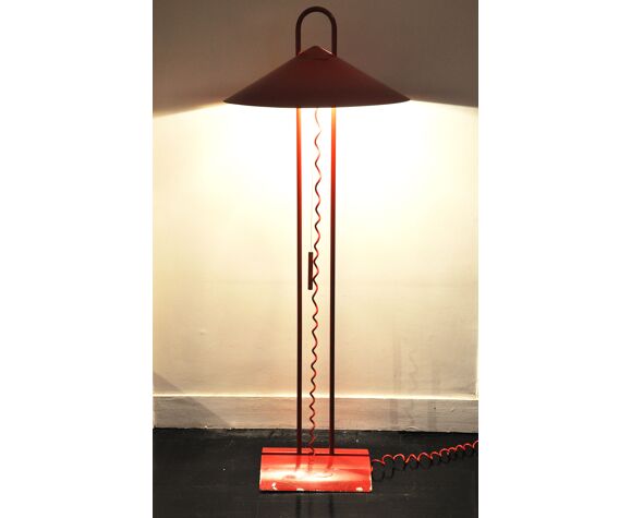 Floor Lamp 1980 In Red Metal Selency Floor Lamp 1980 In Red Metal Selency, Red Metal Floor Lamp