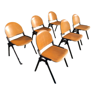 Suite de six chaises vintage vers 1970/1980
