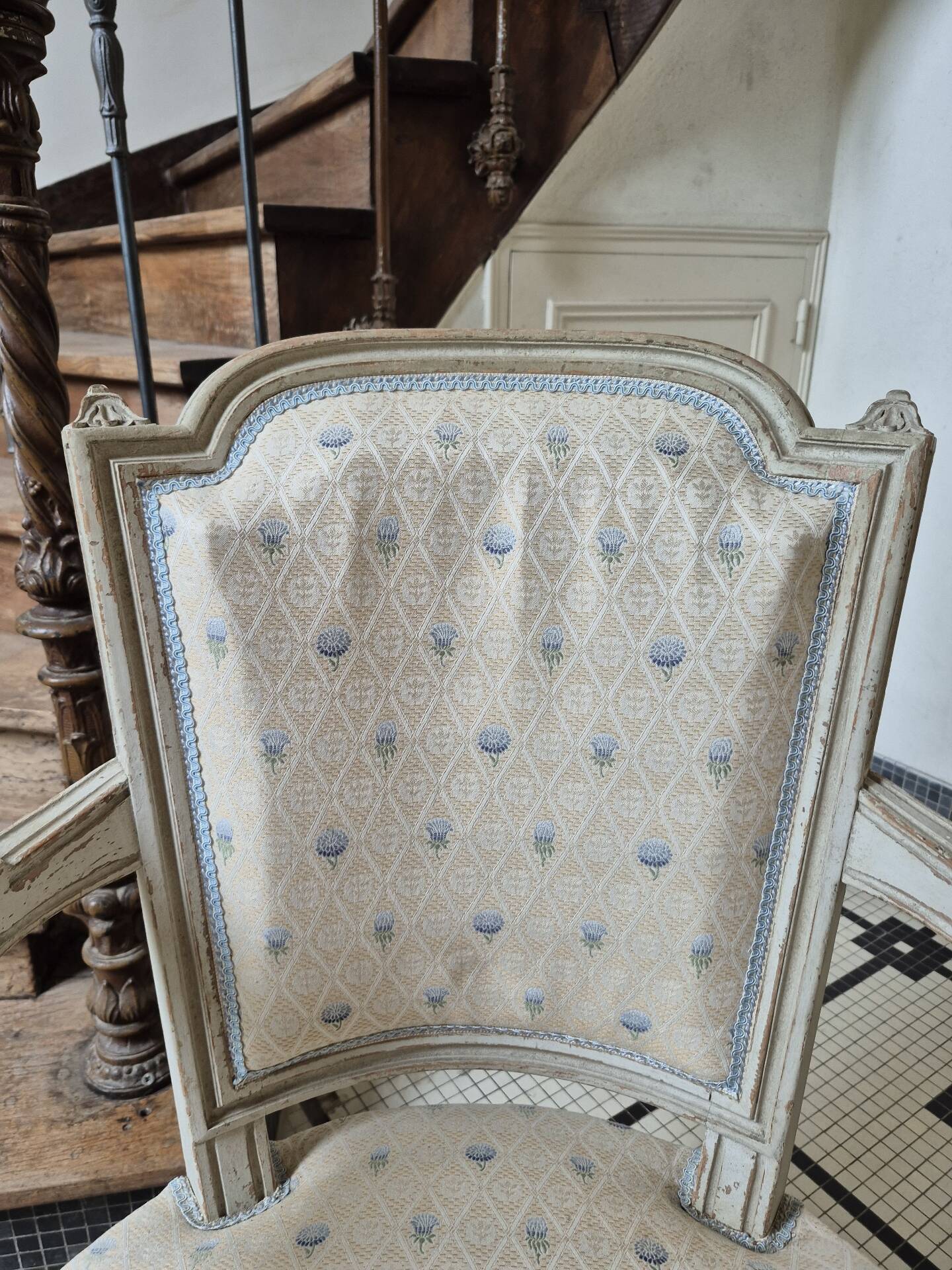 Pair of Louis XVI style armchairs