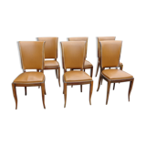 6 vintage skai chairs