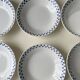 6 “checkerboard” soup plates Moulin des Loups