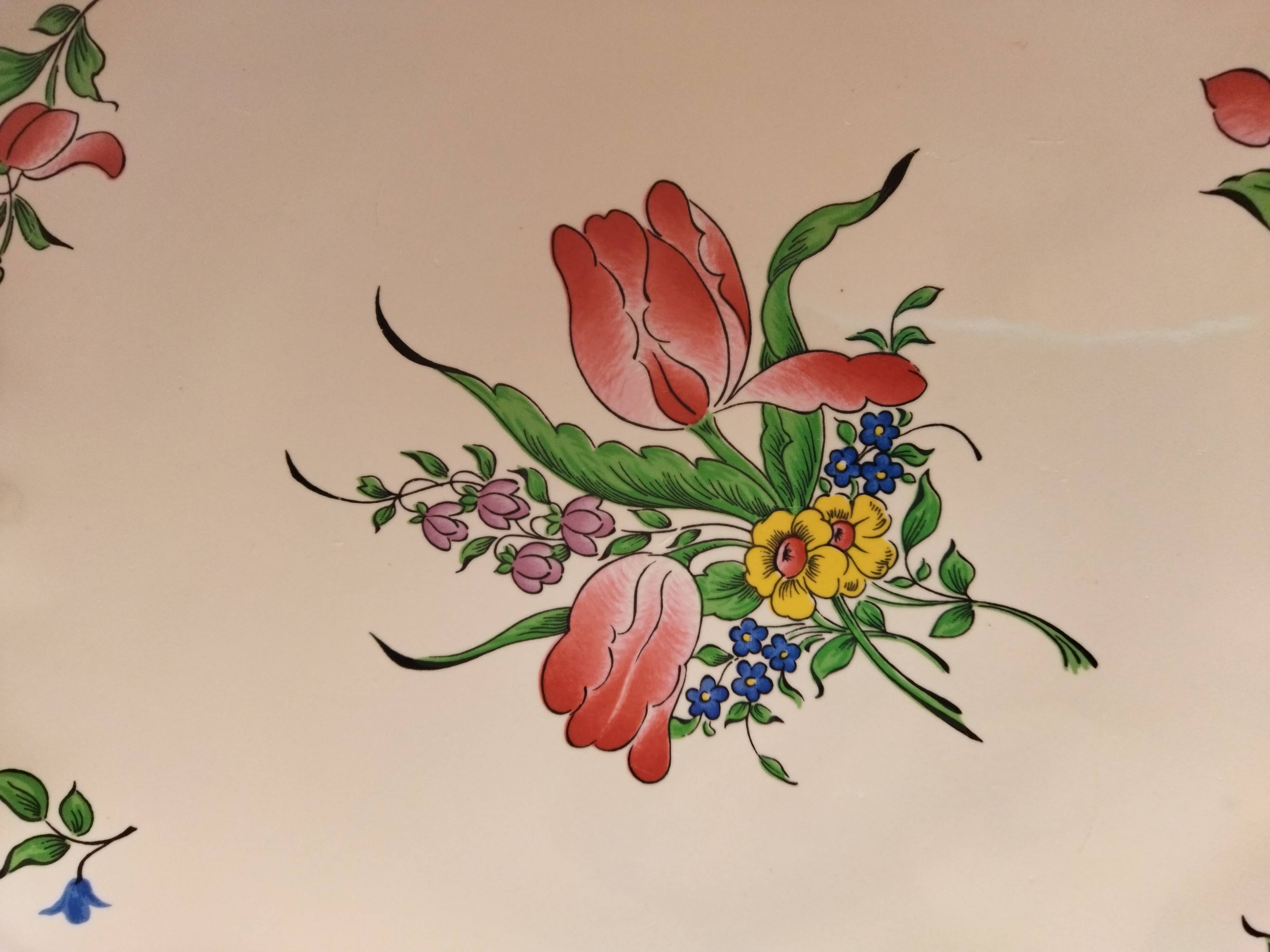 Plat à gâteau "Réverbère fin" KG Lunéville
